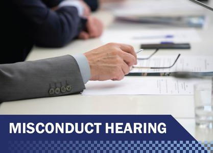 Accelerated Misconduct Hearing outcome