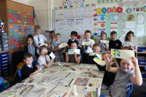 Children create Commonwealth flags to line Queen’s Baton Relay route