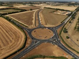Upgraded A52 Somerby Hill roundabout complete