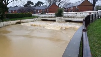 The River Witham high today